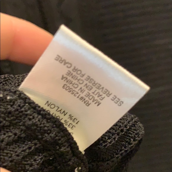 NWOT Elegant Ronny Kobo Black Knit Short Sleeve Dress - Picture 8 of 8